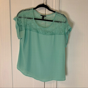 Green Lace Top